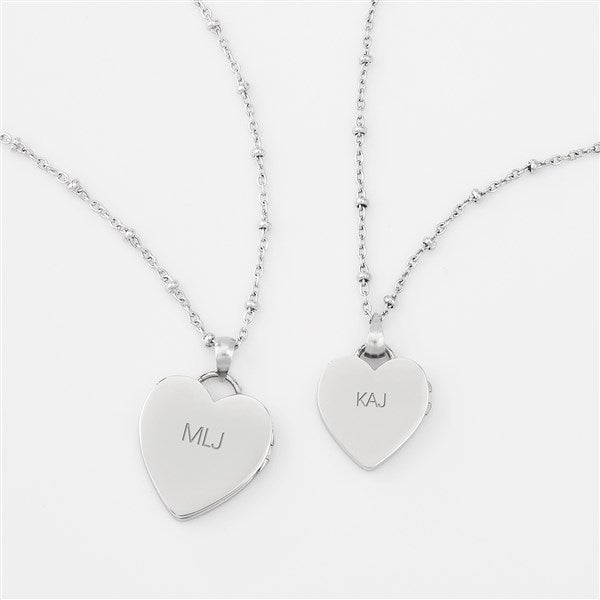 Kittenish Engraved Big & Little Heart Locket Set   - 52600