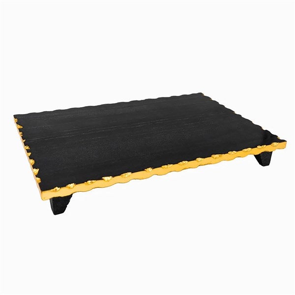 Black Marble Raised Challah Board   - 52682