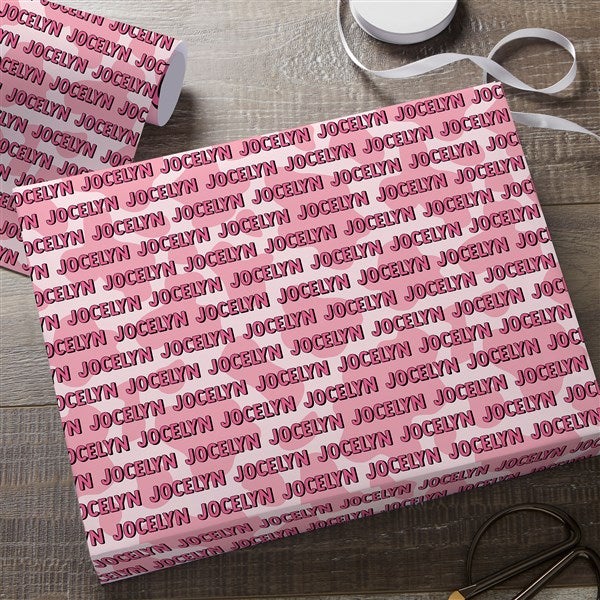 Kittenish Cowgirl Chic Personalized Wrapping Paper      - 52940