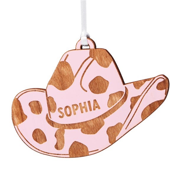 Kittenish Engraved Cowgirl Hat Gift Tag & Ornament   - 52942