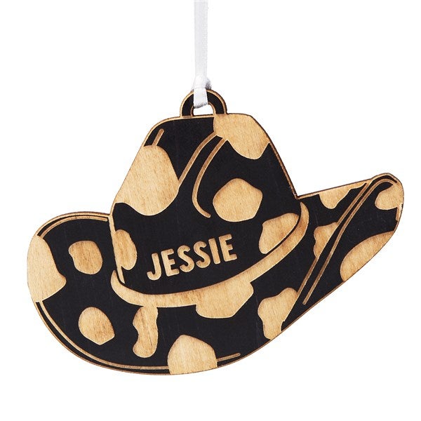 Kittenish Engraved Cowgirl Hat Gift Tag & Ornament   - 52942