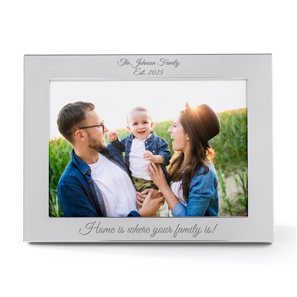 Engraved Silver Flat 5x7 Picture Frame     - 53037