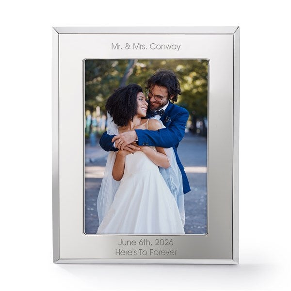 Engraved Silver Stepped Edge 5x7 Picture Frame     - 53038