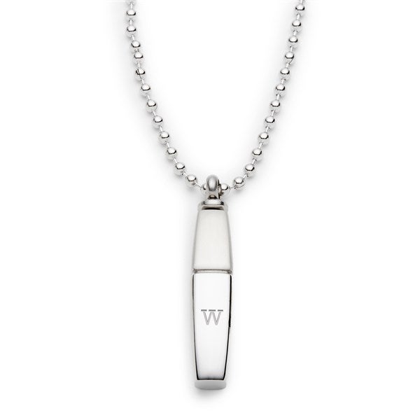 Engraved Stainless Steel Bullet Urn Necklace     - 53116