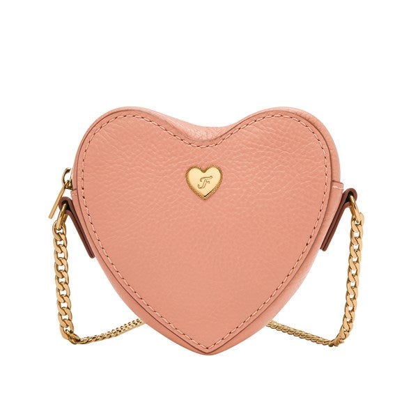 Fossil Heart Zip Wallet in Ethereal Pink  - 53350