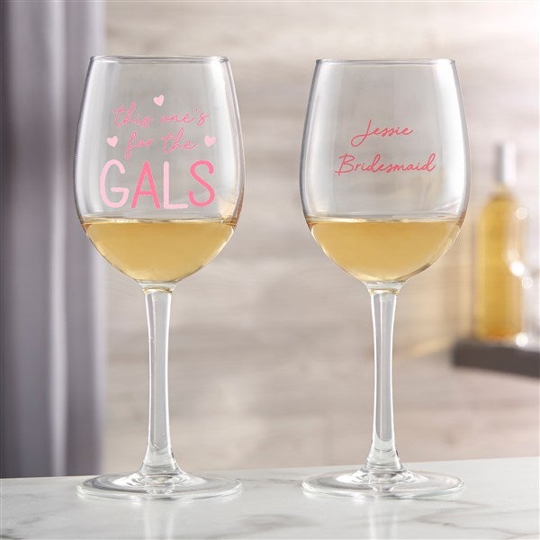 Kittenish For The Gals Personalized Wine Glass Collection   - 53426