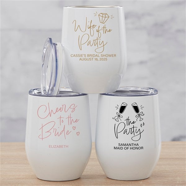 Kittenish Bridal Party Personalized Insulated Wine Tumbler     - 53430