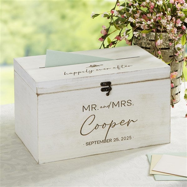 Kittenish Natural Love Engraved Wooden Wedding Keepsake Card Box     - 53433