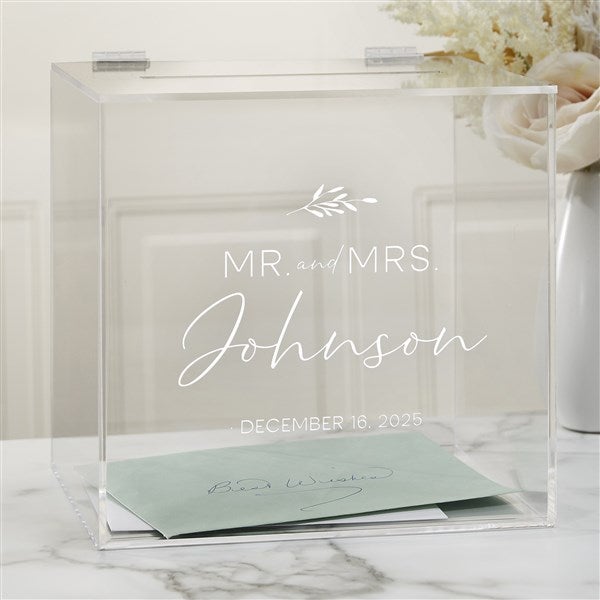 Kittenish Natural Love Engraved Acrylic Card Box     - 53439