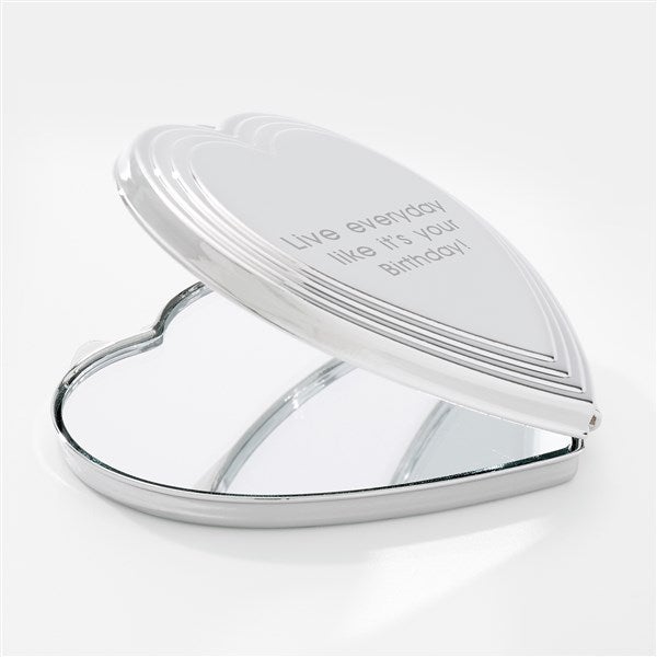 Kittenish Engraved Heart Compact Mirror    - 53488