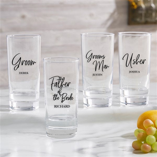 Kittenish Wedding Party Personalized Drinking Glasses  - 53492