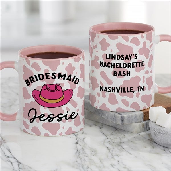 Kittenish Personalized Western Cow Print Coffee Mugs   - 53510