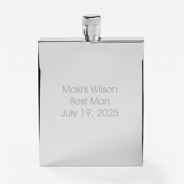 Kittenish Engraved Thin Rectangle Flask   - 53514