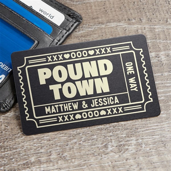 Kittenish Pound Town Personalized Metal Wallet Card   - 53520