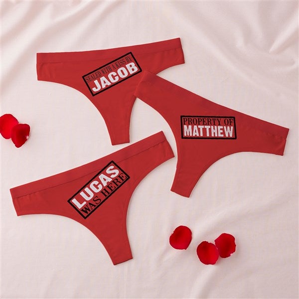 Kittenish Sealed With A Kiss Personalized Thong   - 53525