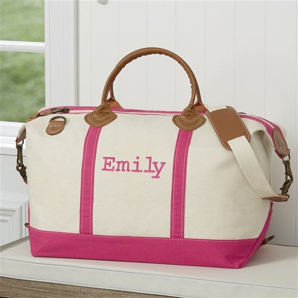 Kittenish Embroidered Canvas Duffel  - 53528