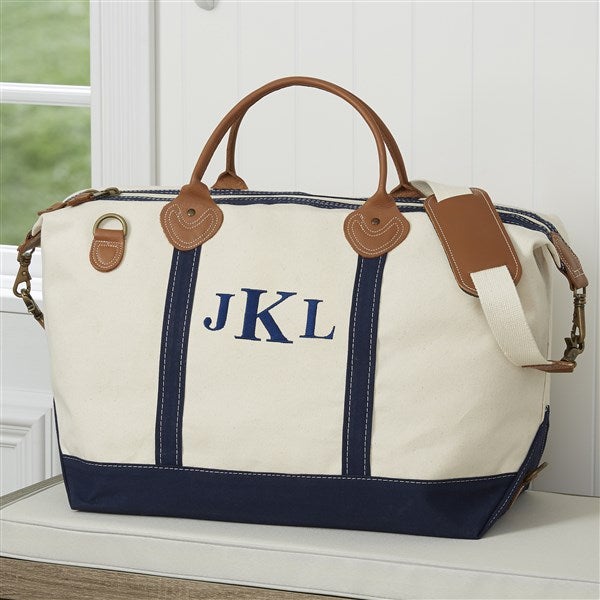 Kittenish Embroidered Canvas Duffel  - 53528