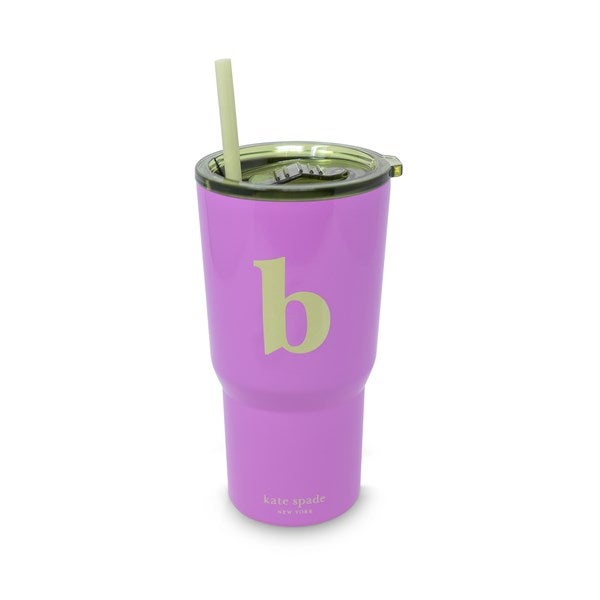 Kate Spade Initial Travel Cup with Straw - B    - 53615