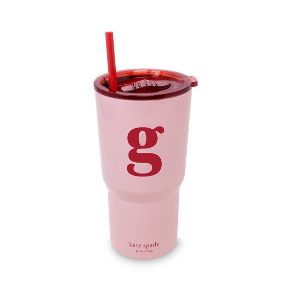 Kate Spade Initial Travel Cup with Straw - G    - 53619