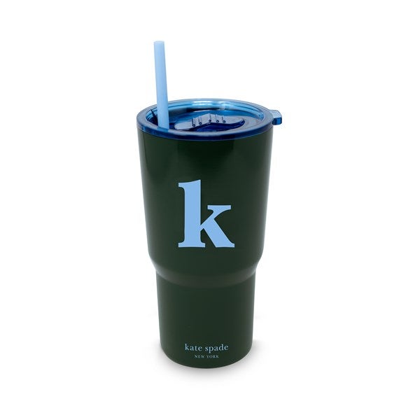 Kate Spade Initial Travel Cup with Straw - K   - 53688