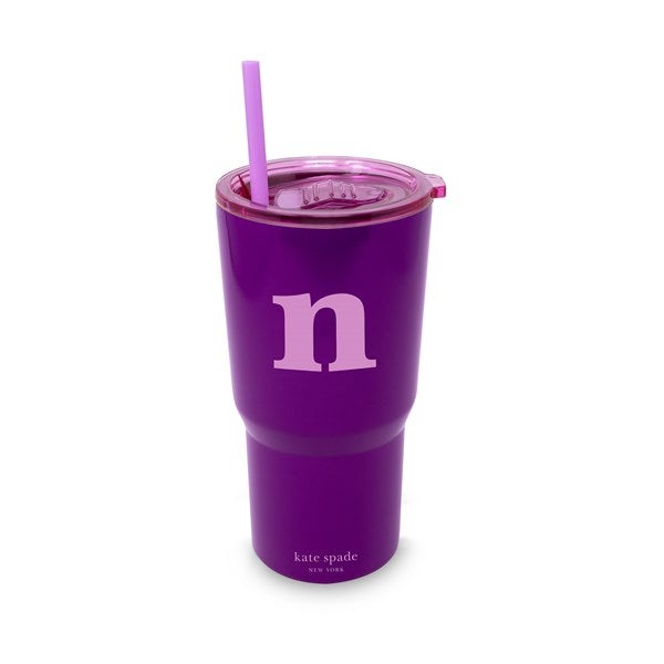 Kate Spade Initial Travel Cup with Straw - N     - 53691