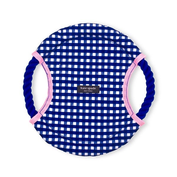 Kate Spade Blue Gingham Frisbee Dog Toy    - 54192