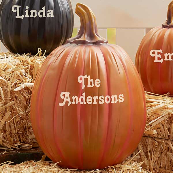 Personalized Decorative Halloween Pumpkins - 7144