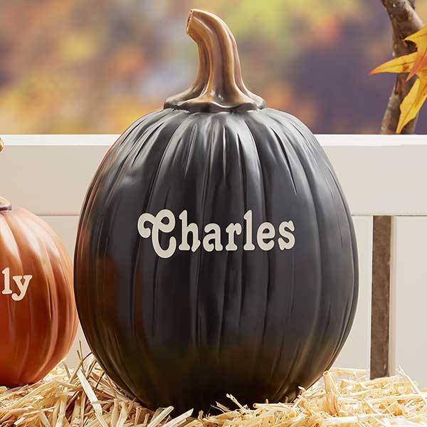 Personalized Decorative Halloween Pumpkins - 7144