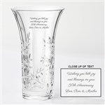 41603 - Vera Wang Engraved Crystal Leaf Vase for Weddings & Anniversaries