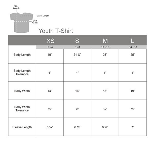 Click here for size chart